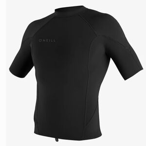 O'NEILL | Men's Black Reactor-2 1mm Neoprene Pullover Short Sleeved Surf Top